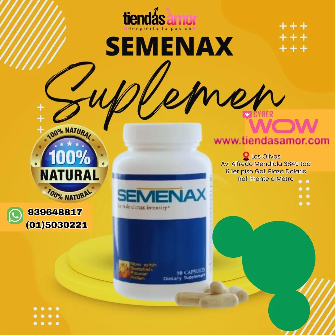 SEMENAX SUPLEMENTO ENCARGADO DE AUMENTAR EL VOLUMEN DEL SEME