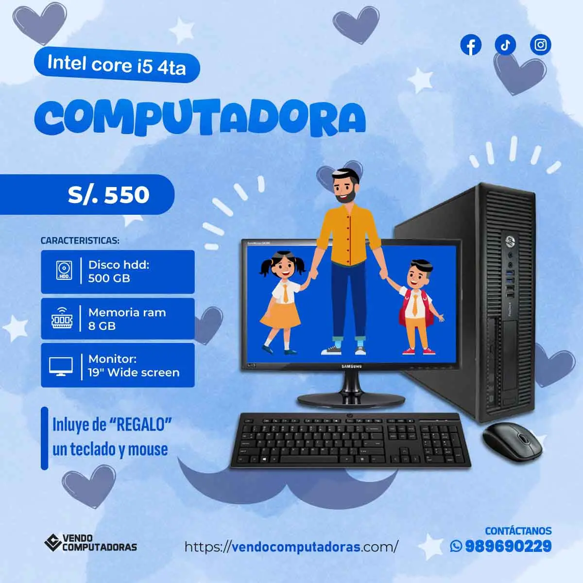 Papá productivo con esta PC Intel