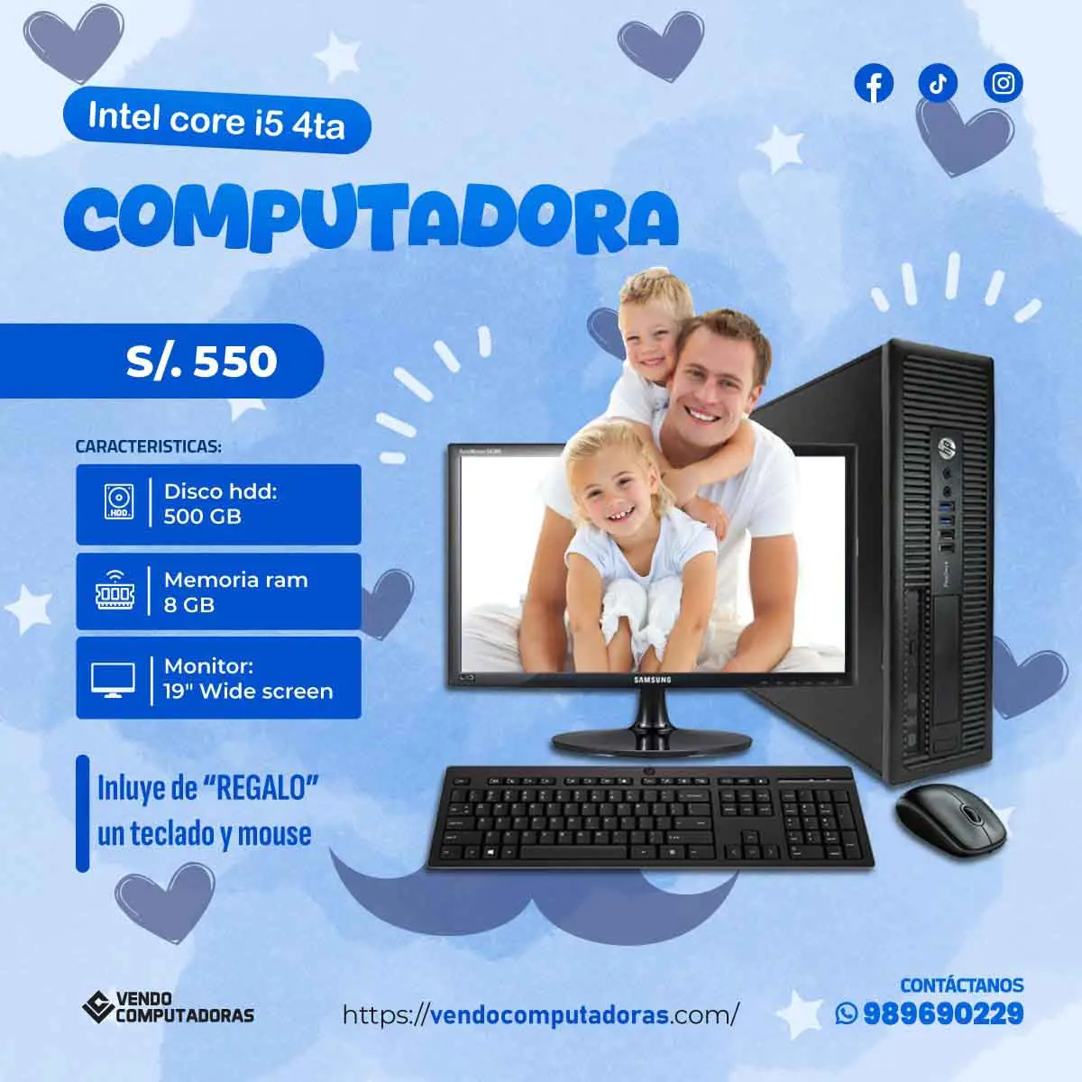 Papá productivo con esta PC Intel