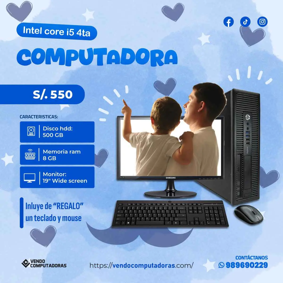Papá productivo con esta PC Intel