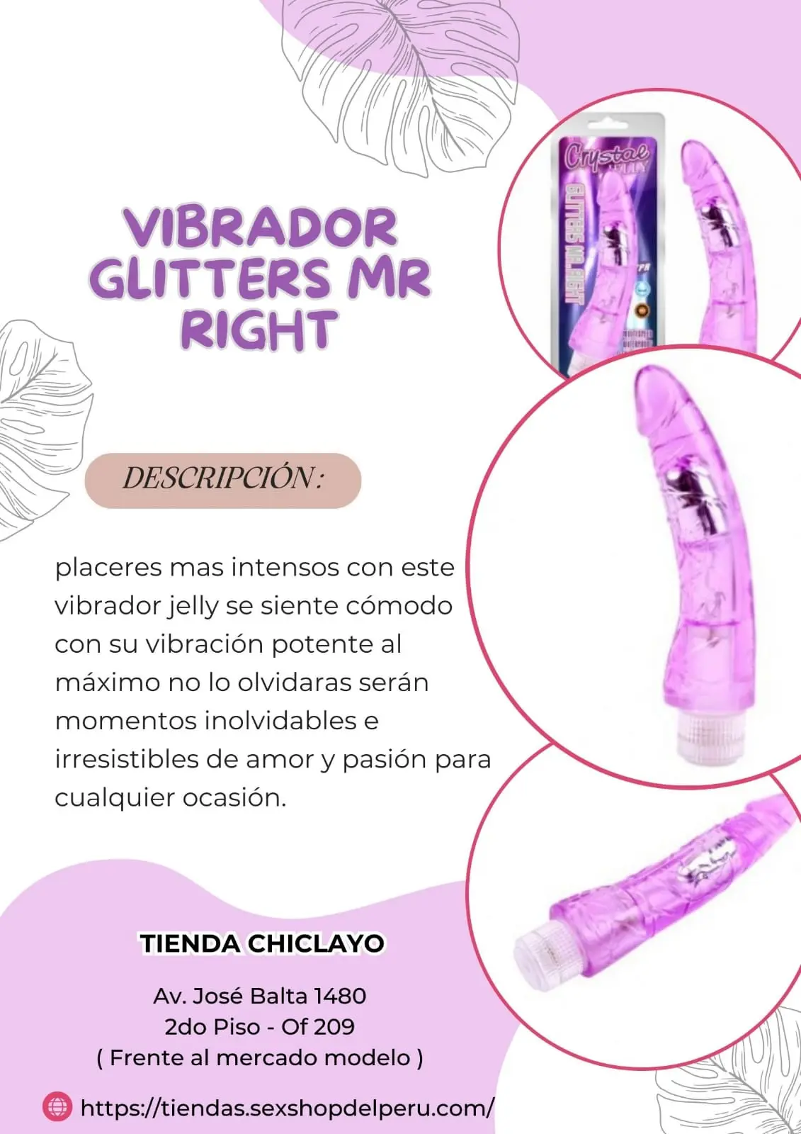 VIBRADOR GLITTERS MR RIGHT