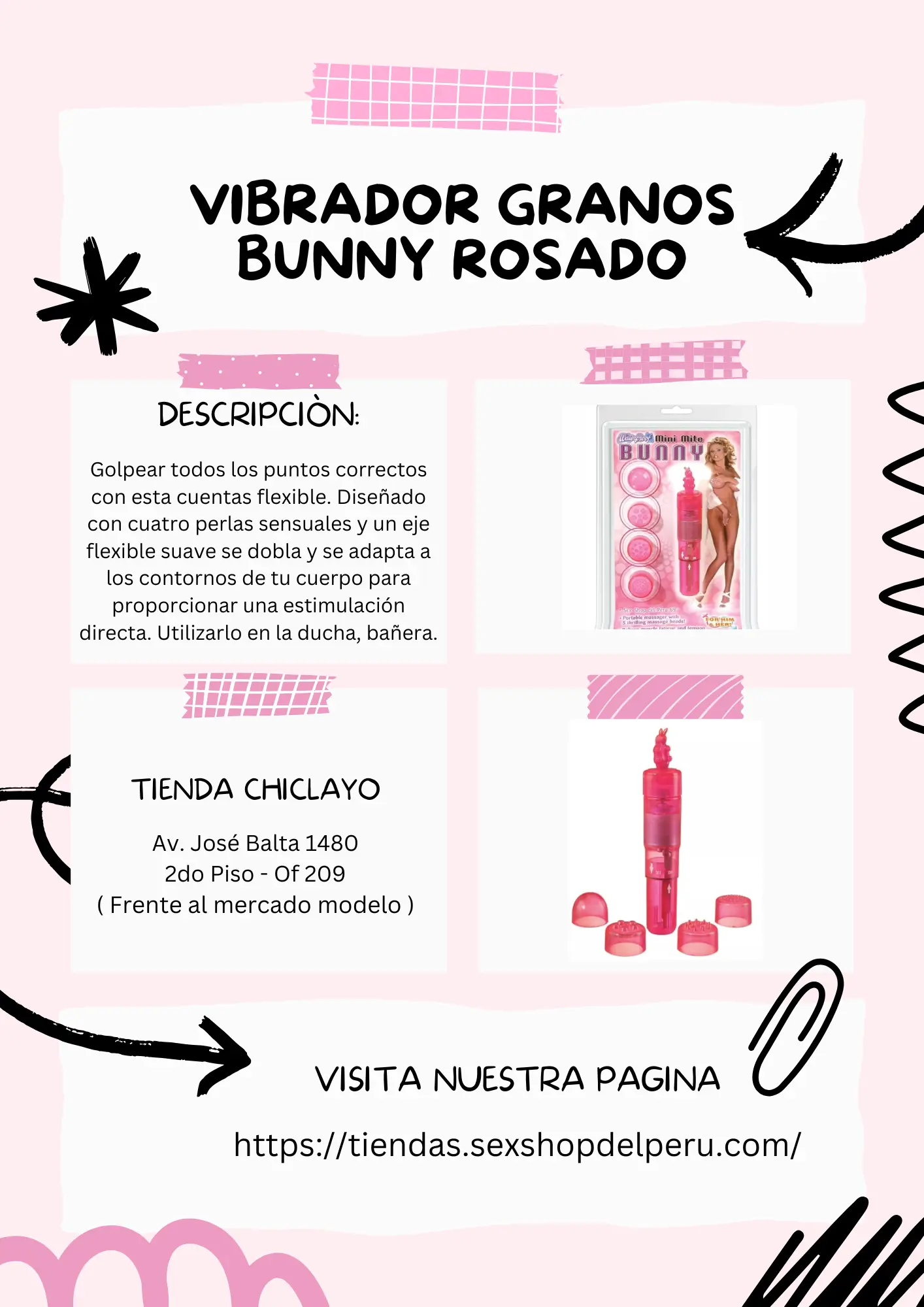 VIBRADOR GRANOS BUNNY ROSADO