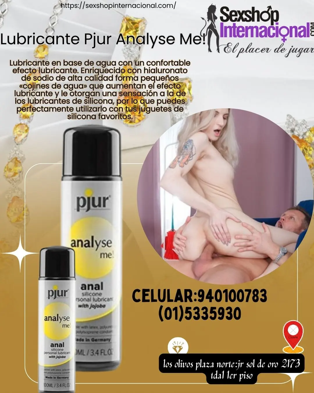 Lubricante Pjur Analyse Me 100ml