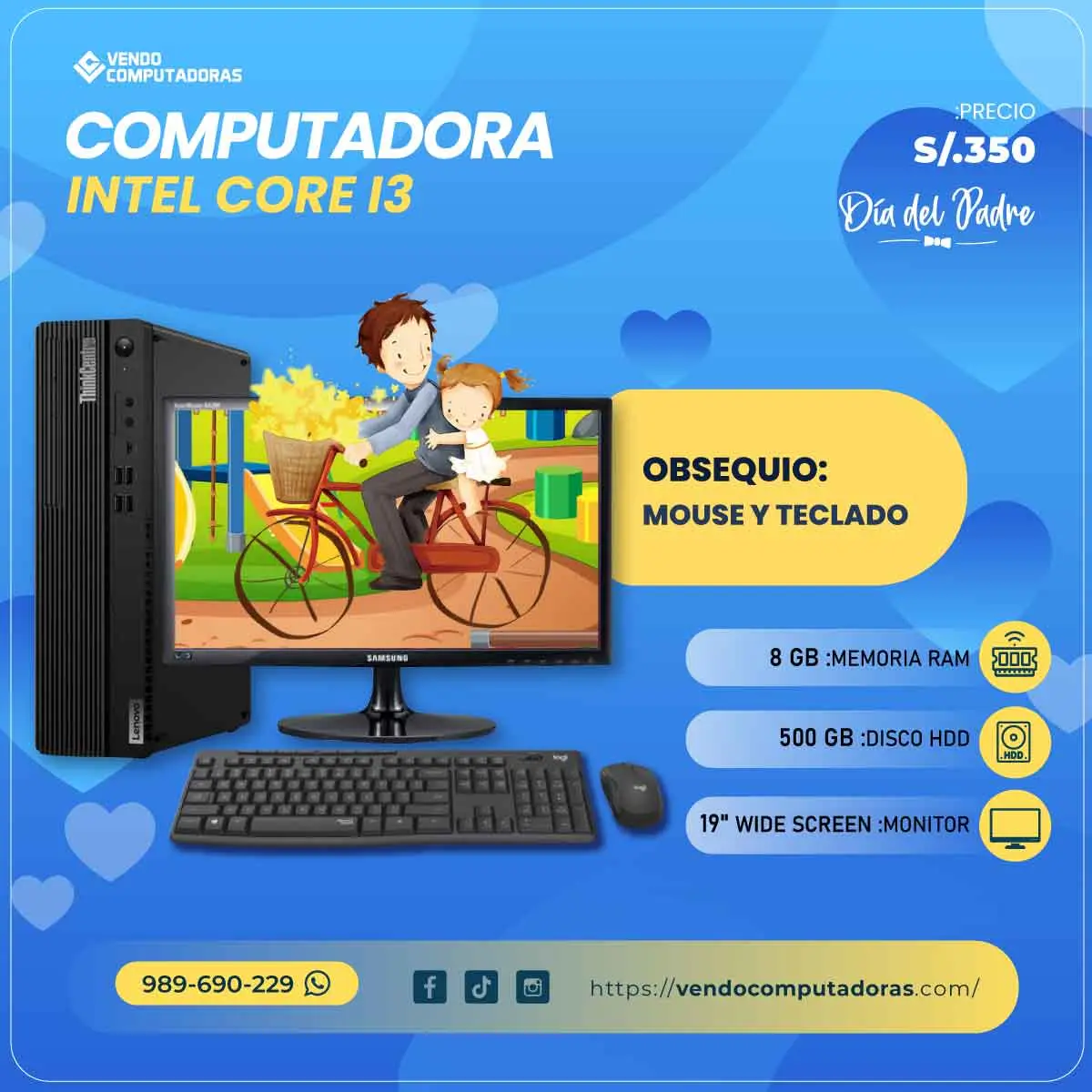  Especificaciones Técnicas Intel Core i3 8 GB RAM 