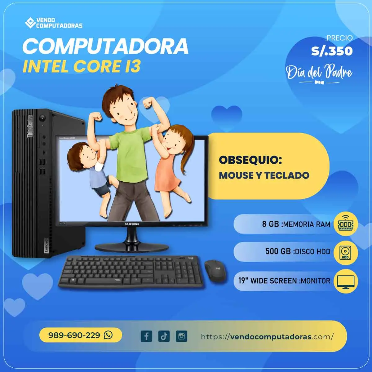  Especificaciones Técnicas Intel Core i3 8 GB RAM 