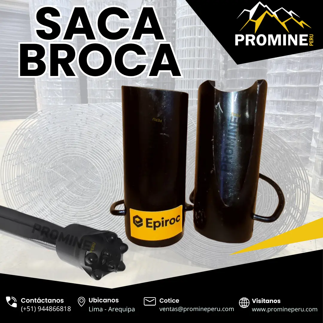 SACA BROCA BARRA CÓNICA E INTEGRAL PERFORACIÓN PROMINE