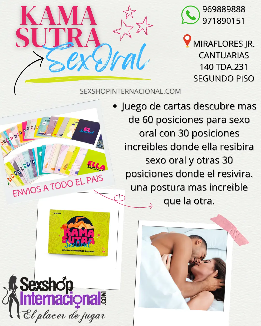 KAMA SUTRA SEXORAL JUEGA Y DISFRUTA EN PAREJA- SEXSHOP