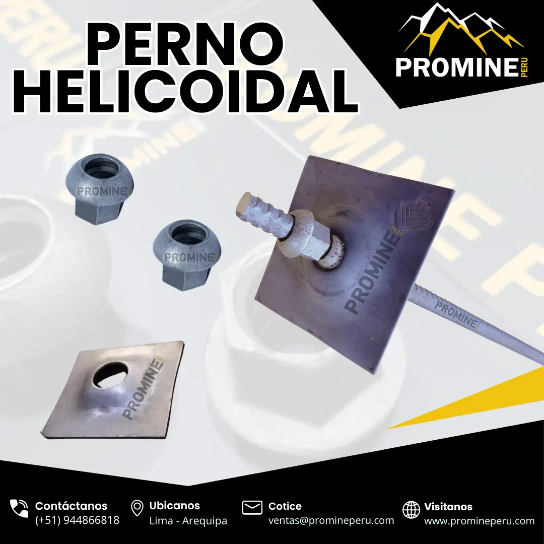 PERNO HELICOIDAL PARA MINA EN ANCLAJE PROMINE