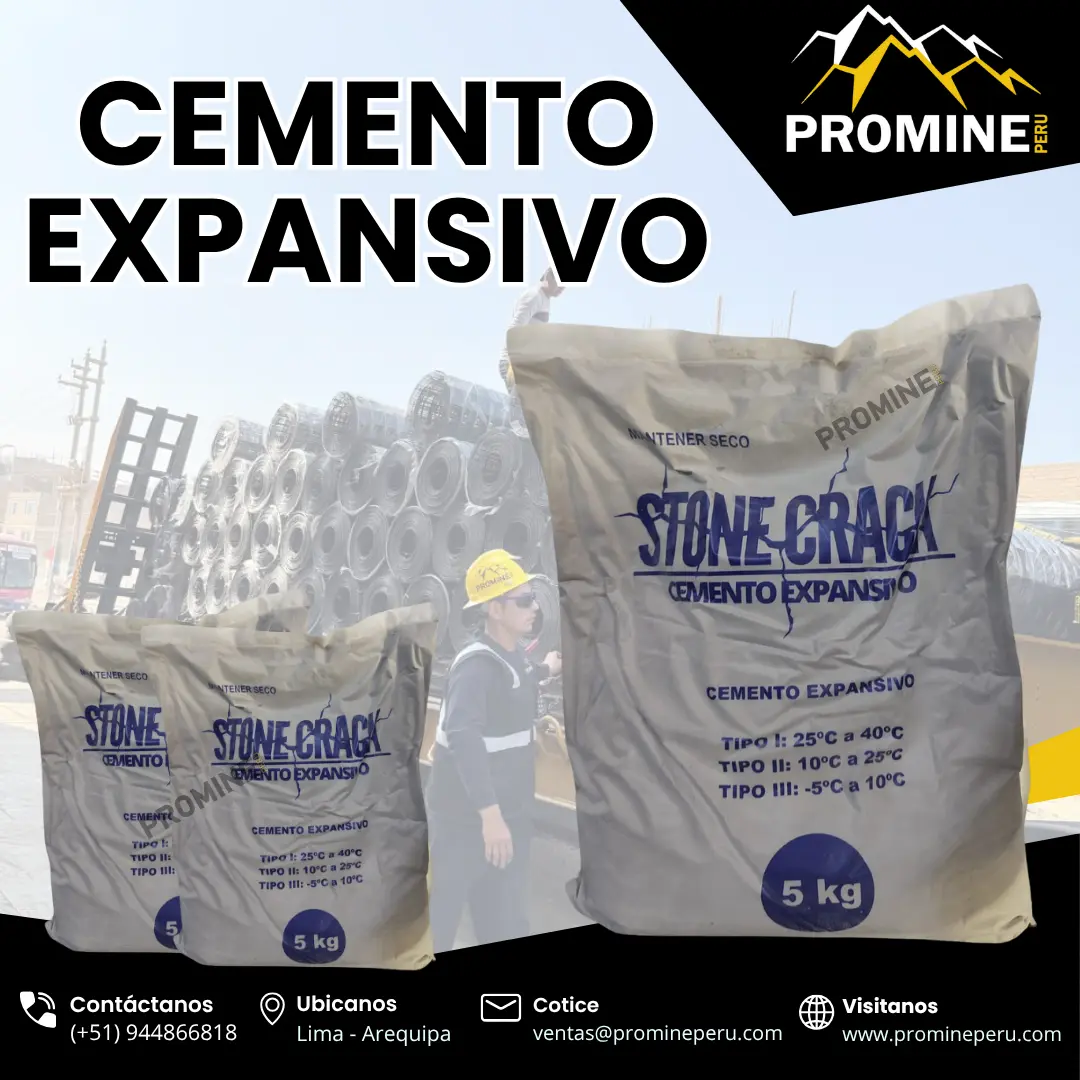 CEMENTO EXPANSIVO PROMINE VENTA POR CAJA PARA MINA 