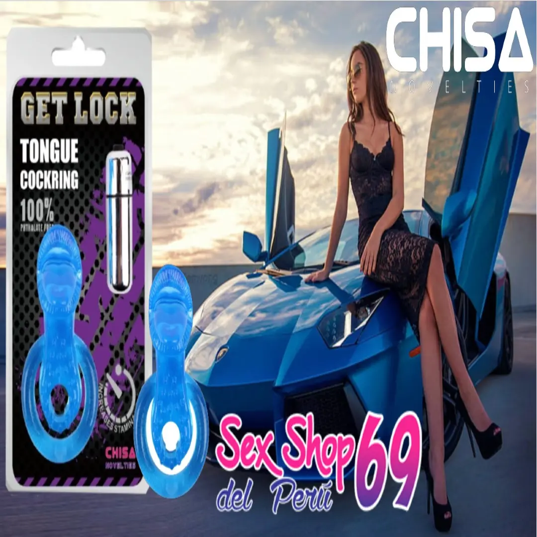 ANILLO VIBRADOR GET LOCK TONGUE AZUL