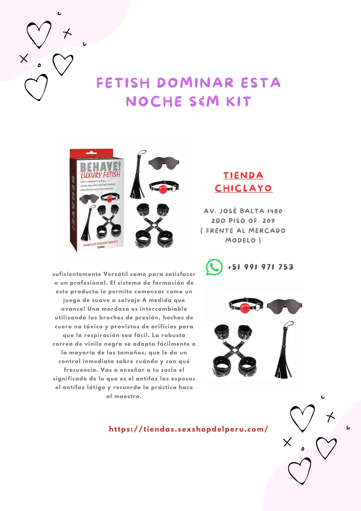 Fetish domino esta noche kit