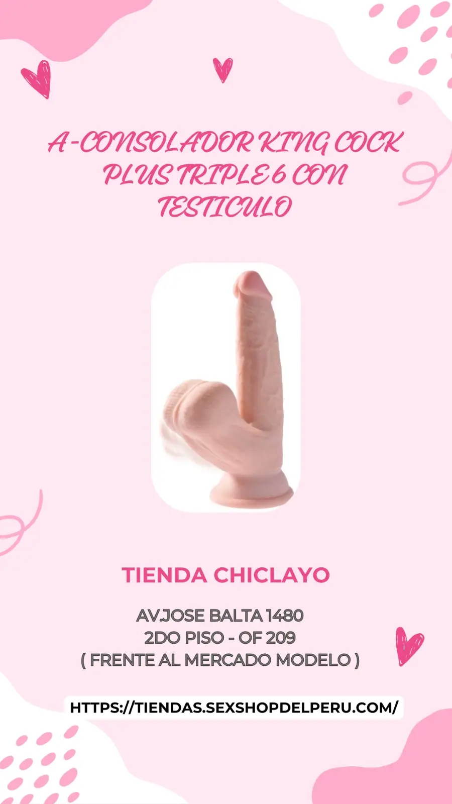 A-CONSOLADOR KING COCK PLUS TRIPLE 6 CON TESTICULO