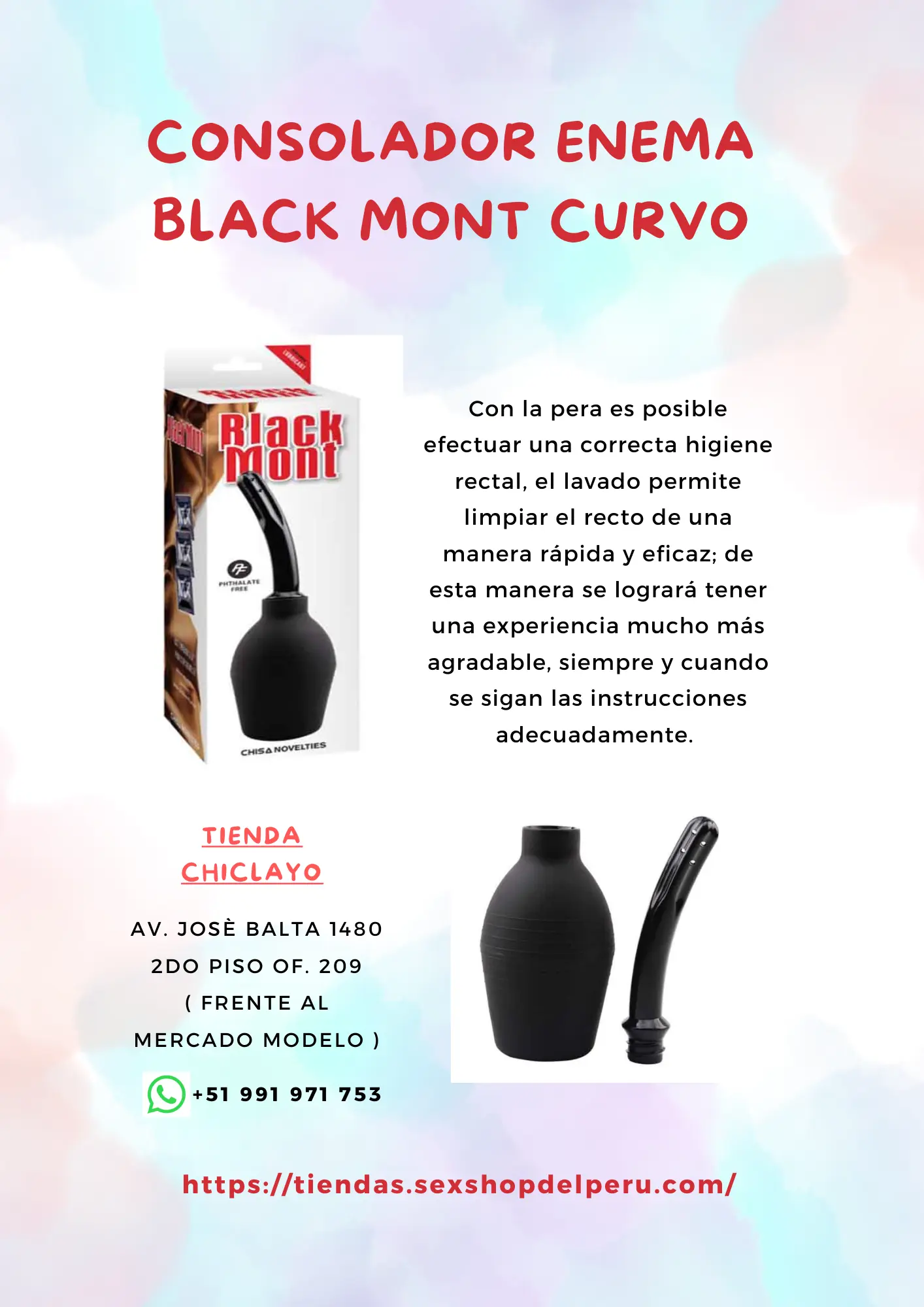  CONSOLADOR ENEMA BLACK MONT CURVO