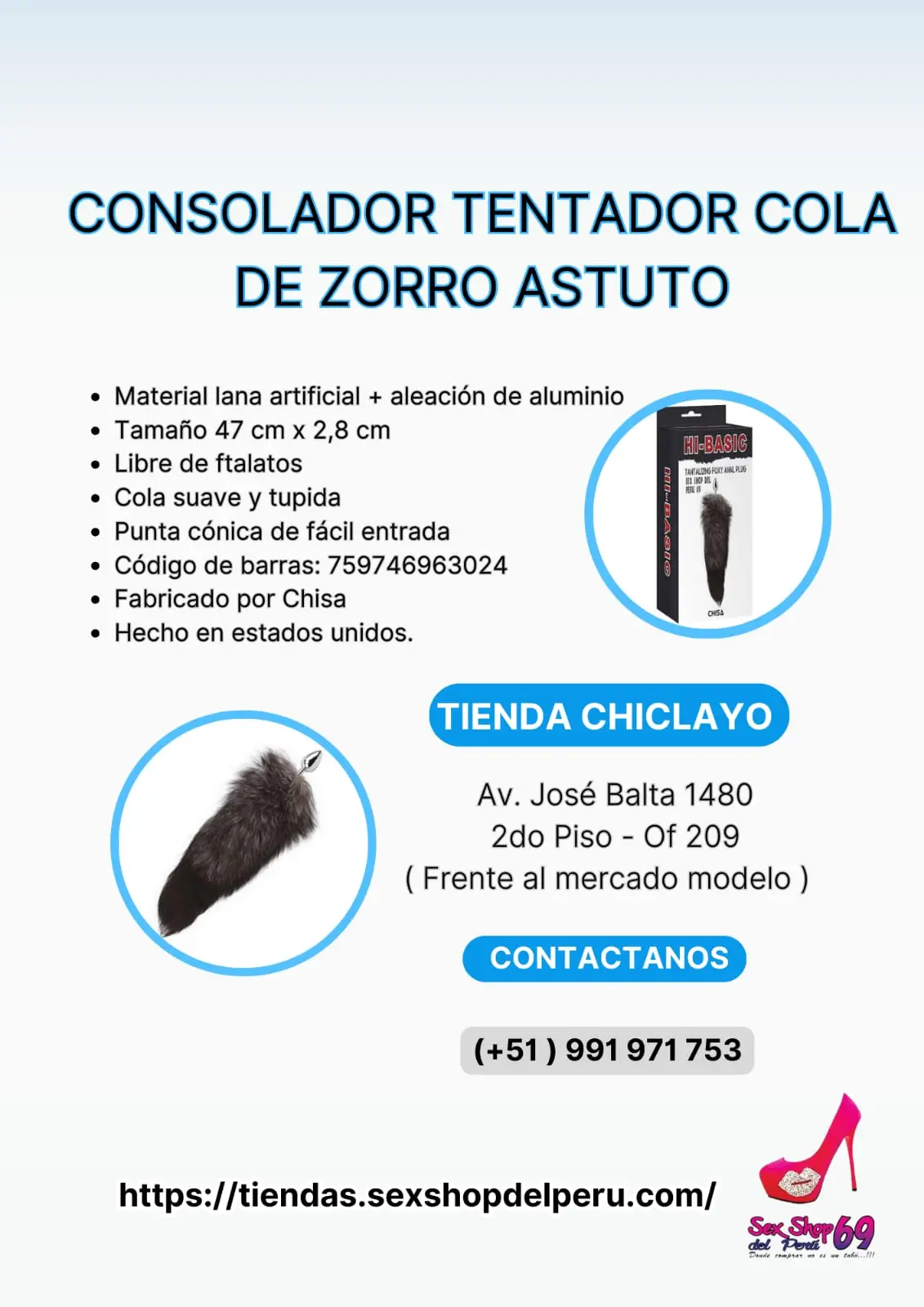  CONSOLADOR TENTADOR COLA DE ZORRO ASTUTO