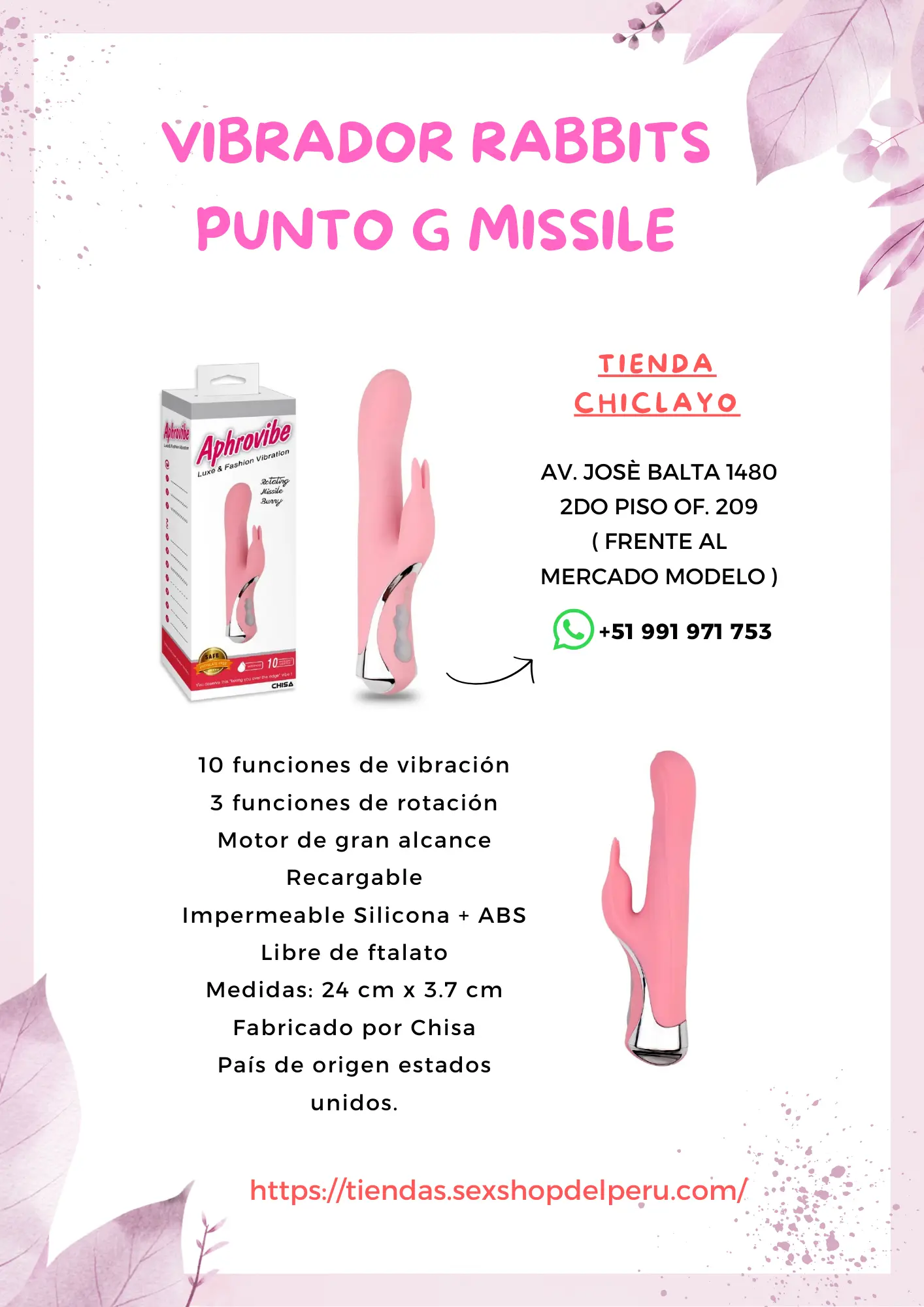 VIBRADOR RABBITS GIRANDO CONEJO