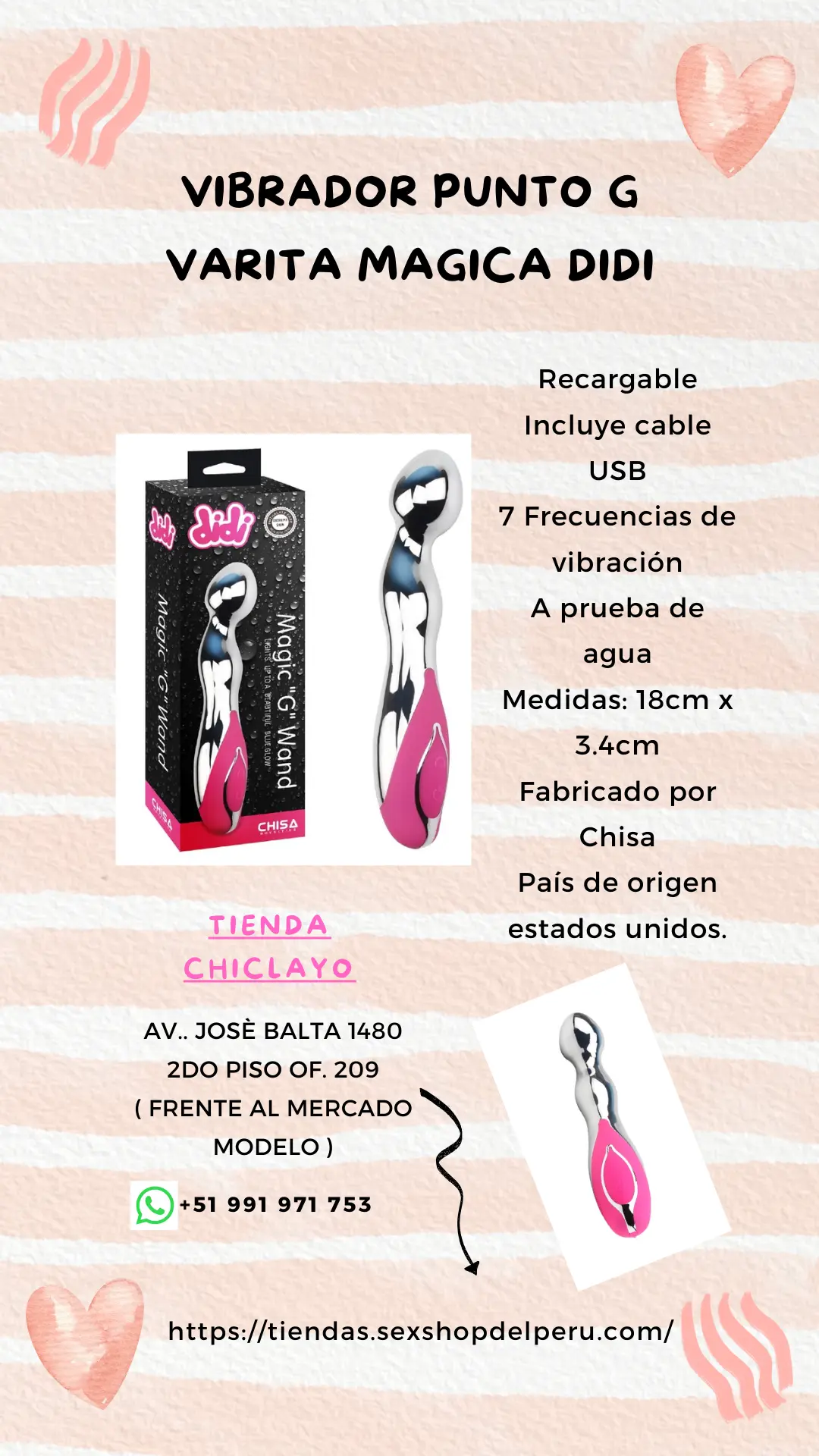 VIBRADOR PUNTO G VARITA MAGICA DIDI