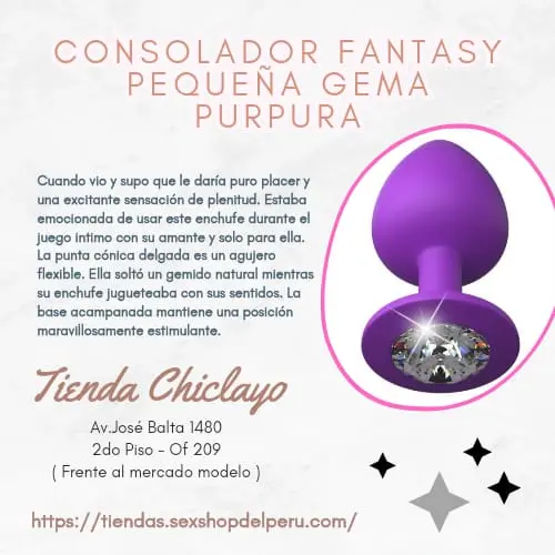 CONSOLADOR FANTASY PEQUEÑA GEMA PURPURA