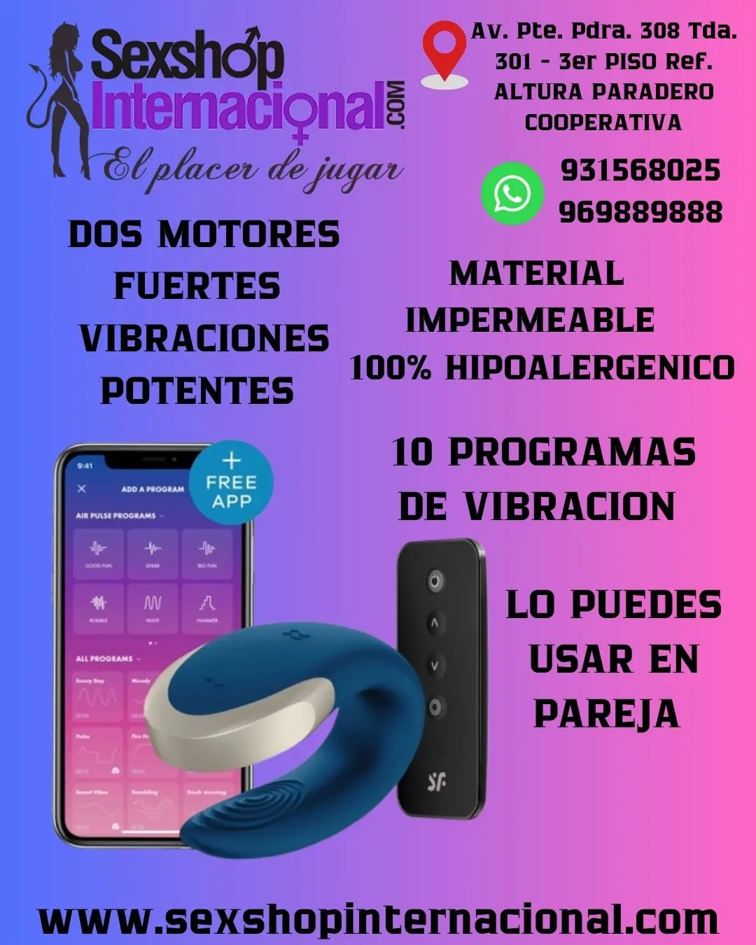 SATISFYER DOUBLE LOVE BLUE