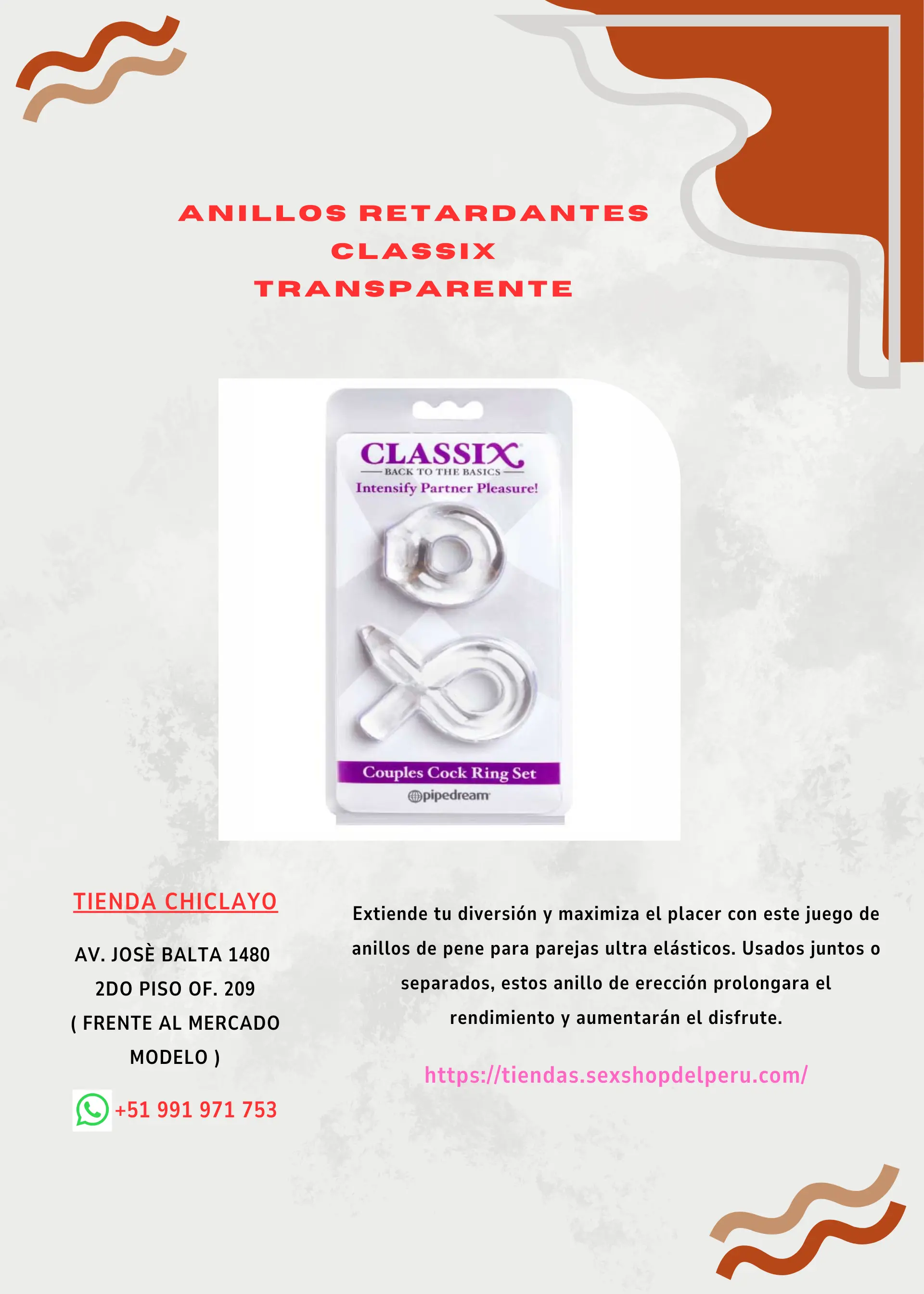 ANILLOS RETARDANTES CLASSIX TRANSPARENTE