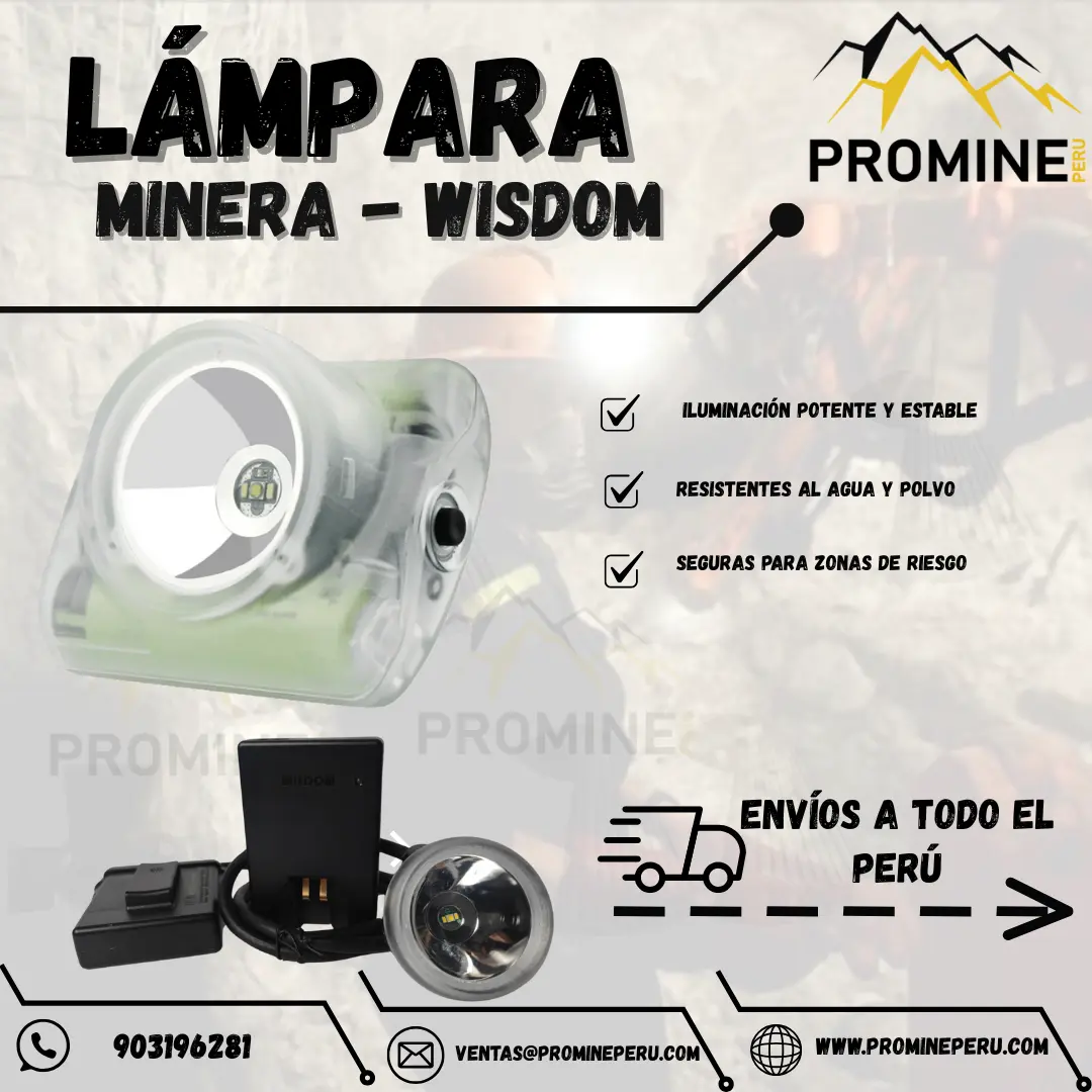 LÁMPARA MINERA - WISDOM - PARA ILUMINACIÓN 