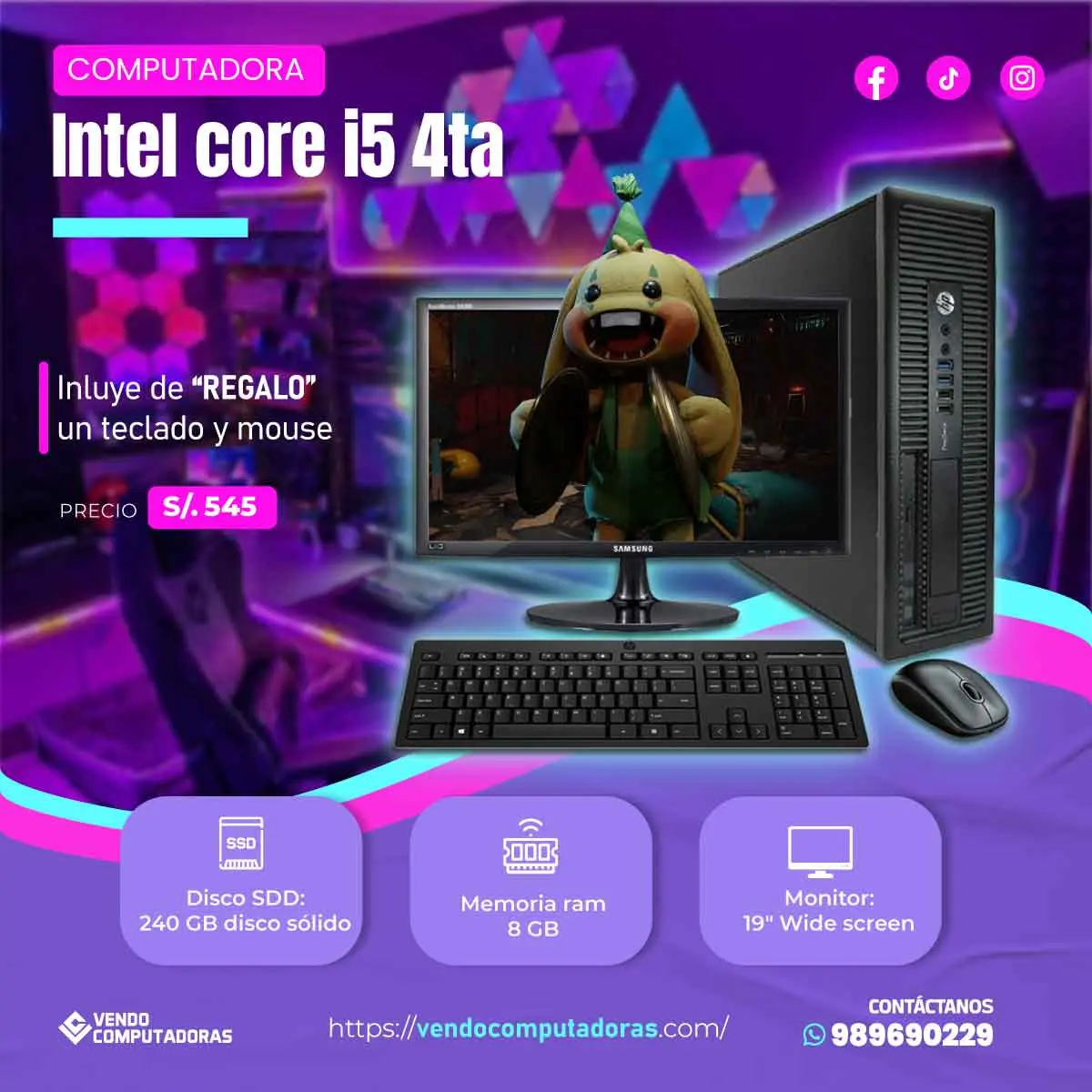  Computadoras listas para trabajar estudiar o jugar