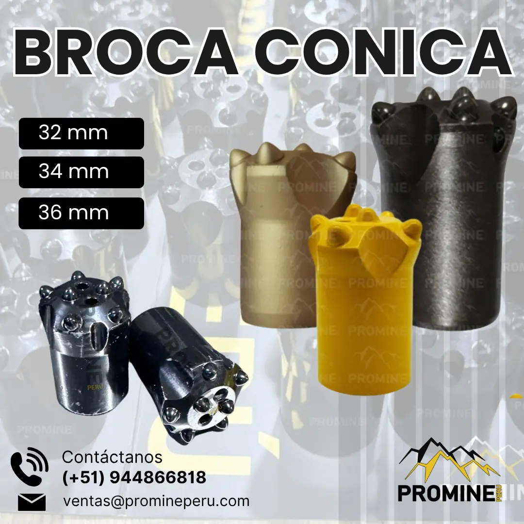 BROCA CÓNICA PARA PERFORACIÓN EN MINA - ANCLAJE MINERO - LI