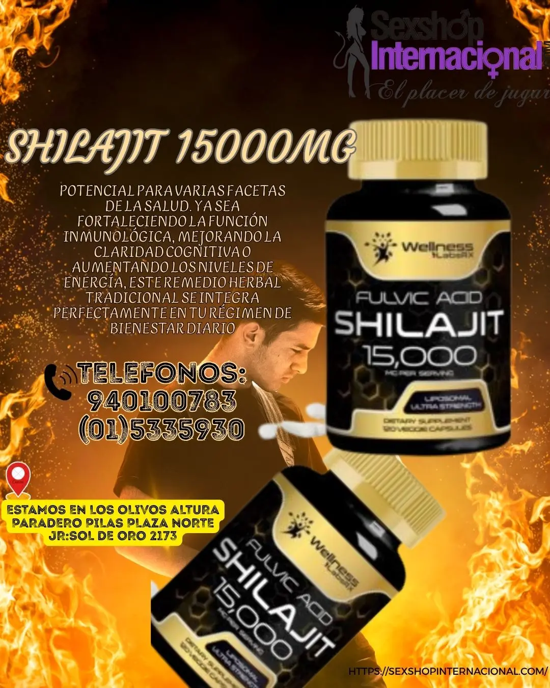Shilajit 15000mg El Tamaño si Importa Impotencia Suplem
