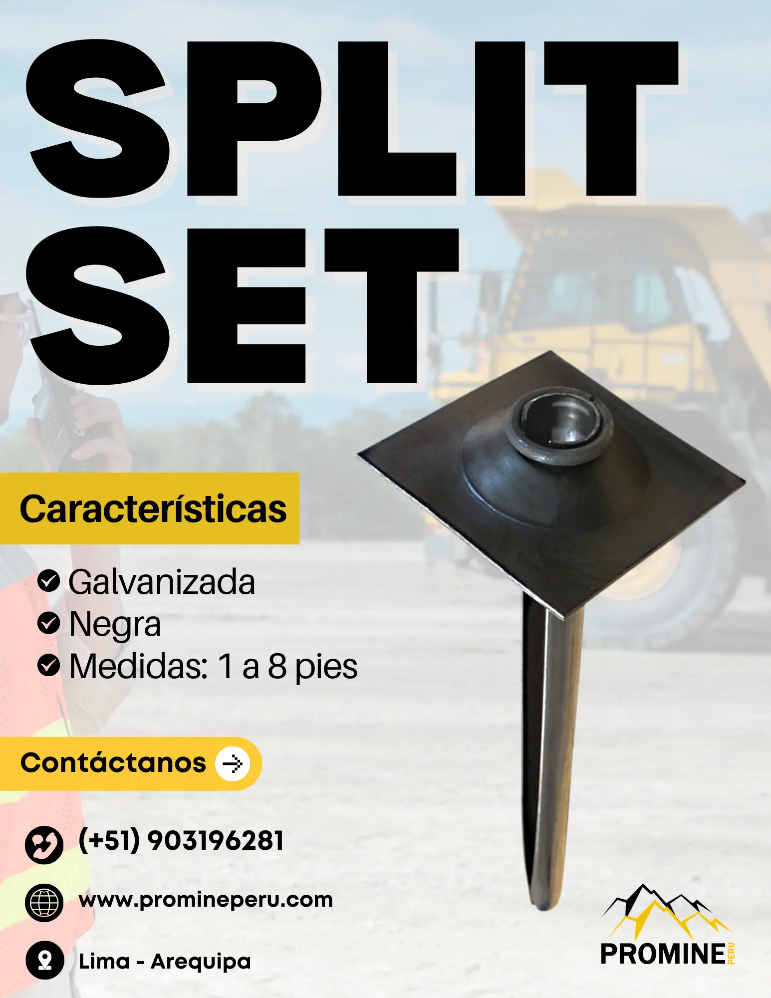 SPLIT SET - SOPORTE MINERO