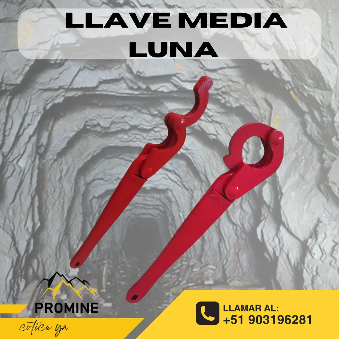LLAVE MEDIA LUNA - SOPORTE EN MINA 