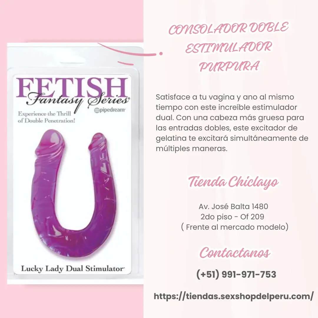 CONSOLADOR DOBLE ESTIMULADOR PURPURA