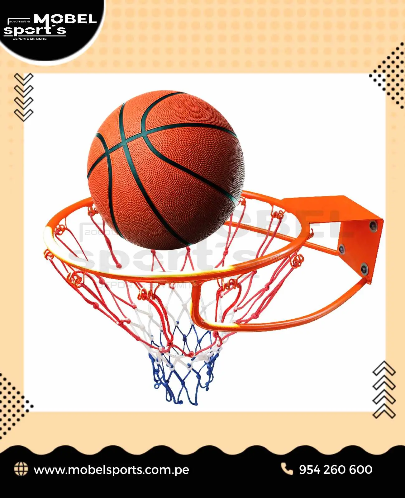 ARO DE BASQUET EN ACERO MOBEL SPORTS