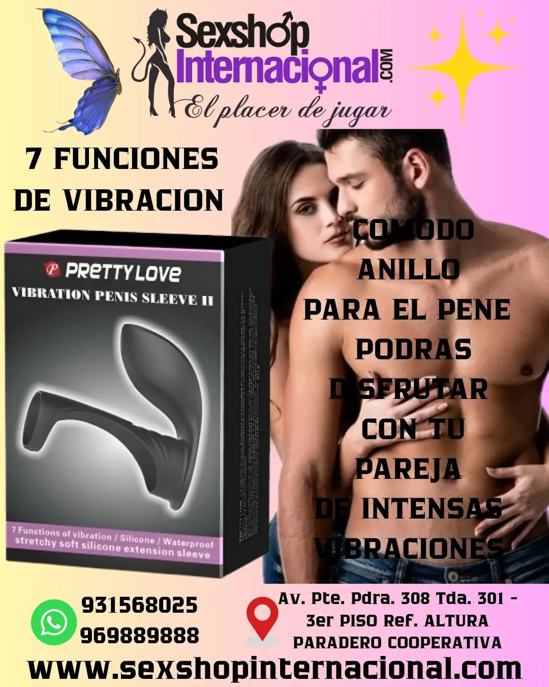 ANILLO VIBRADOR CON ESTIMULADOR DE CLÍTORIS