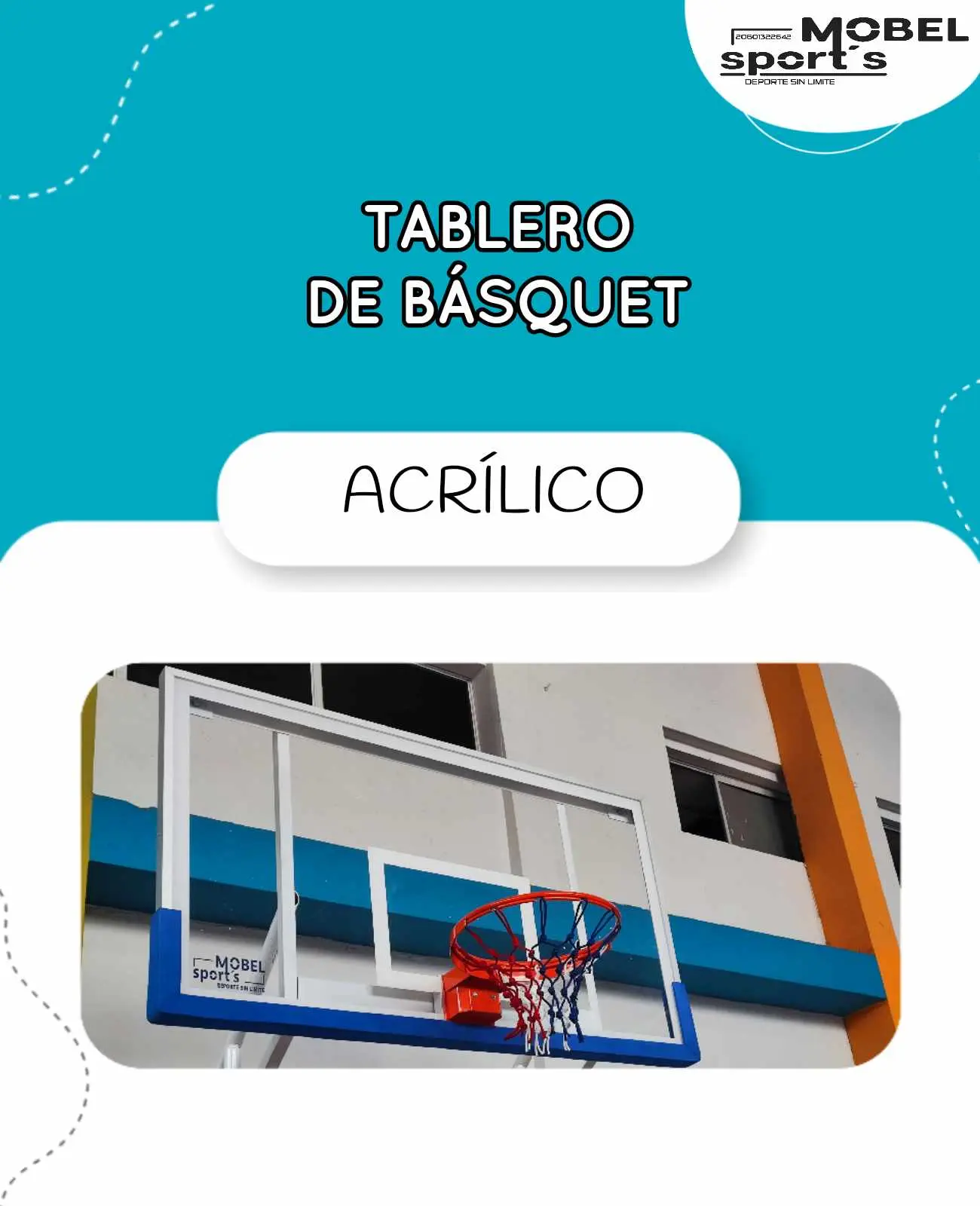 ACRILICO PARA TABLERO DE BASQUET MOBEL SPORTS