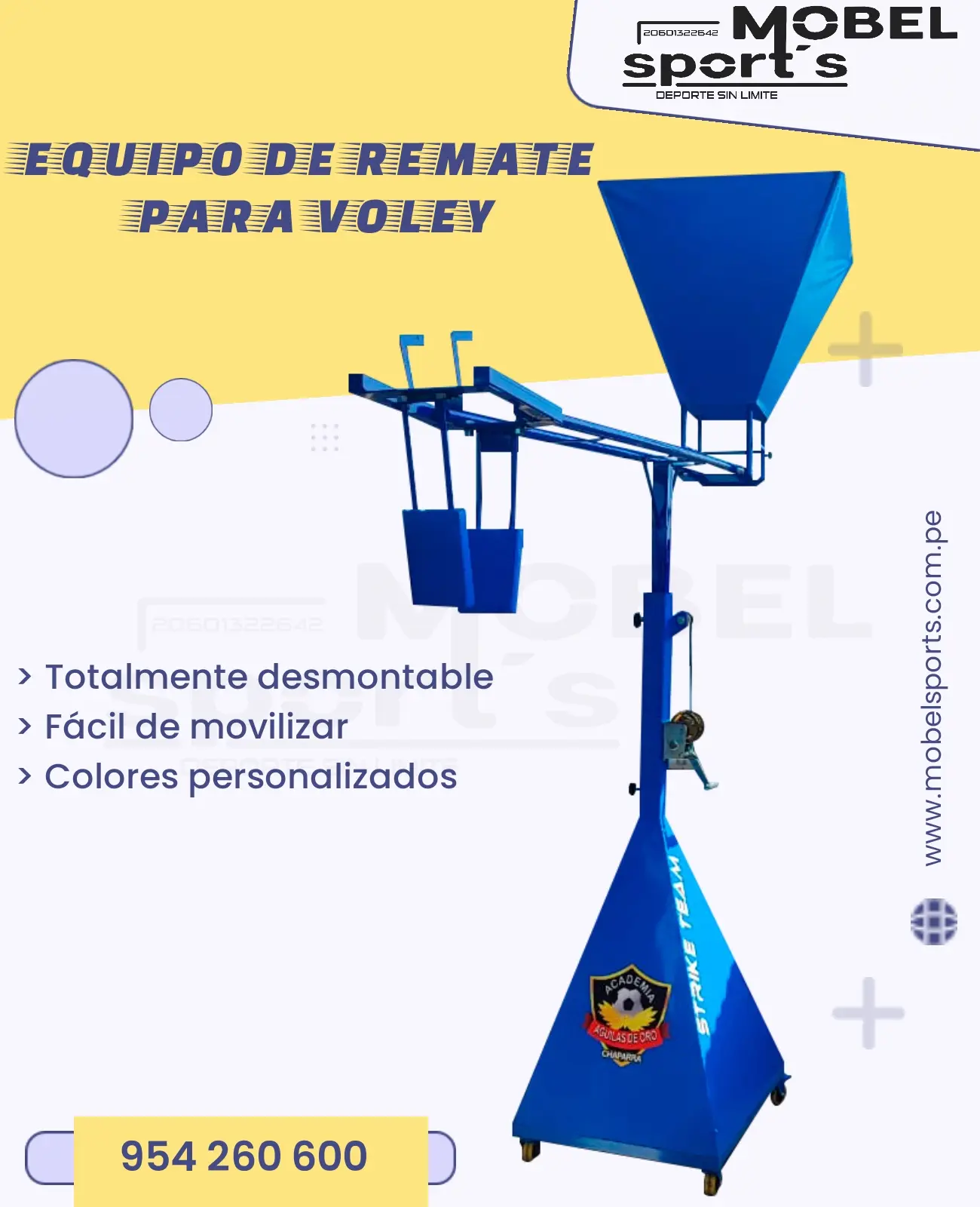 MAQUINA PARA ENTRENAR VOLEY MOBEL SPORTS