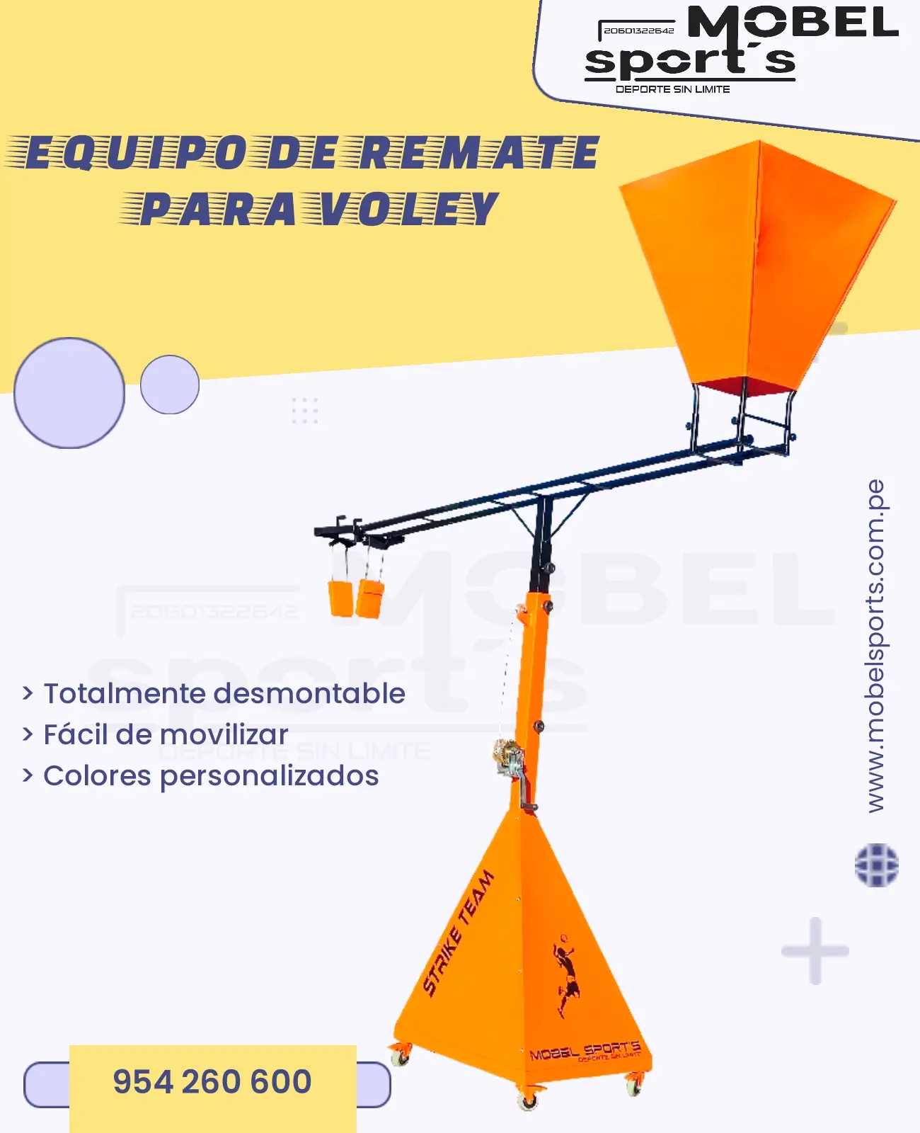 MAQUINA PARA ENTRENAR VOLEY MOBEL SPORTS