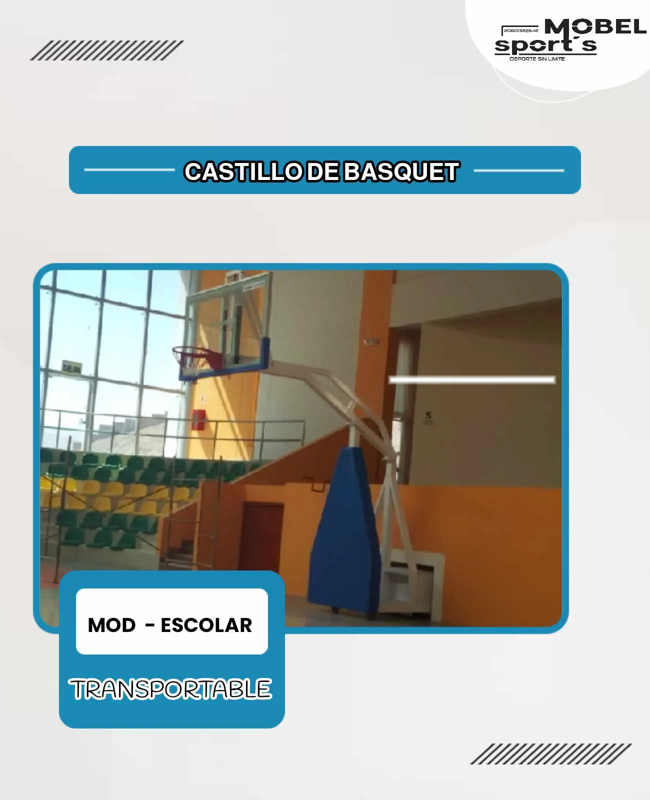 CASTILLO DE BASQUET RODANTE MOBEL SPORTS