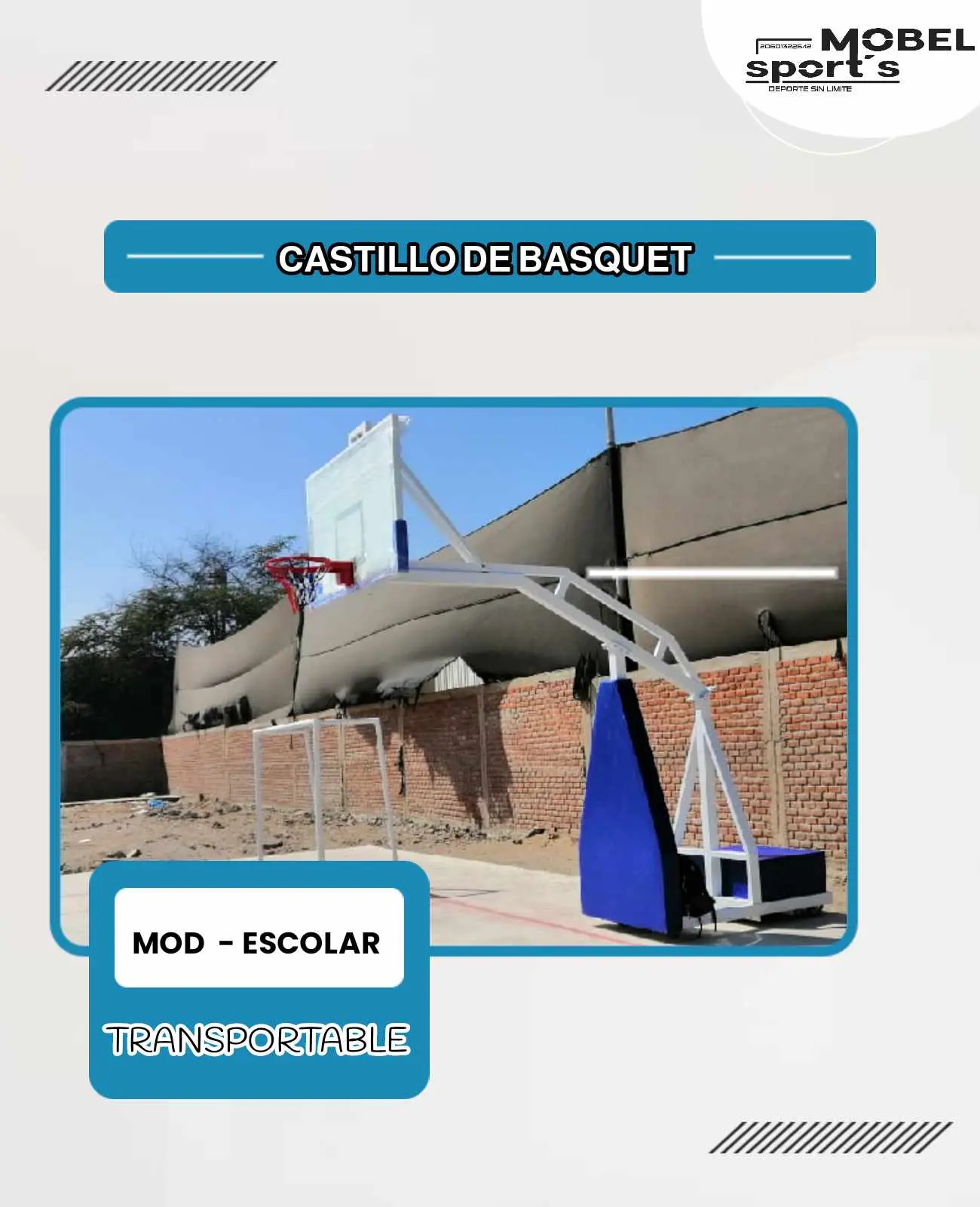 CASTILLO DE BASQUET RODANTE MOBEL SPORTS