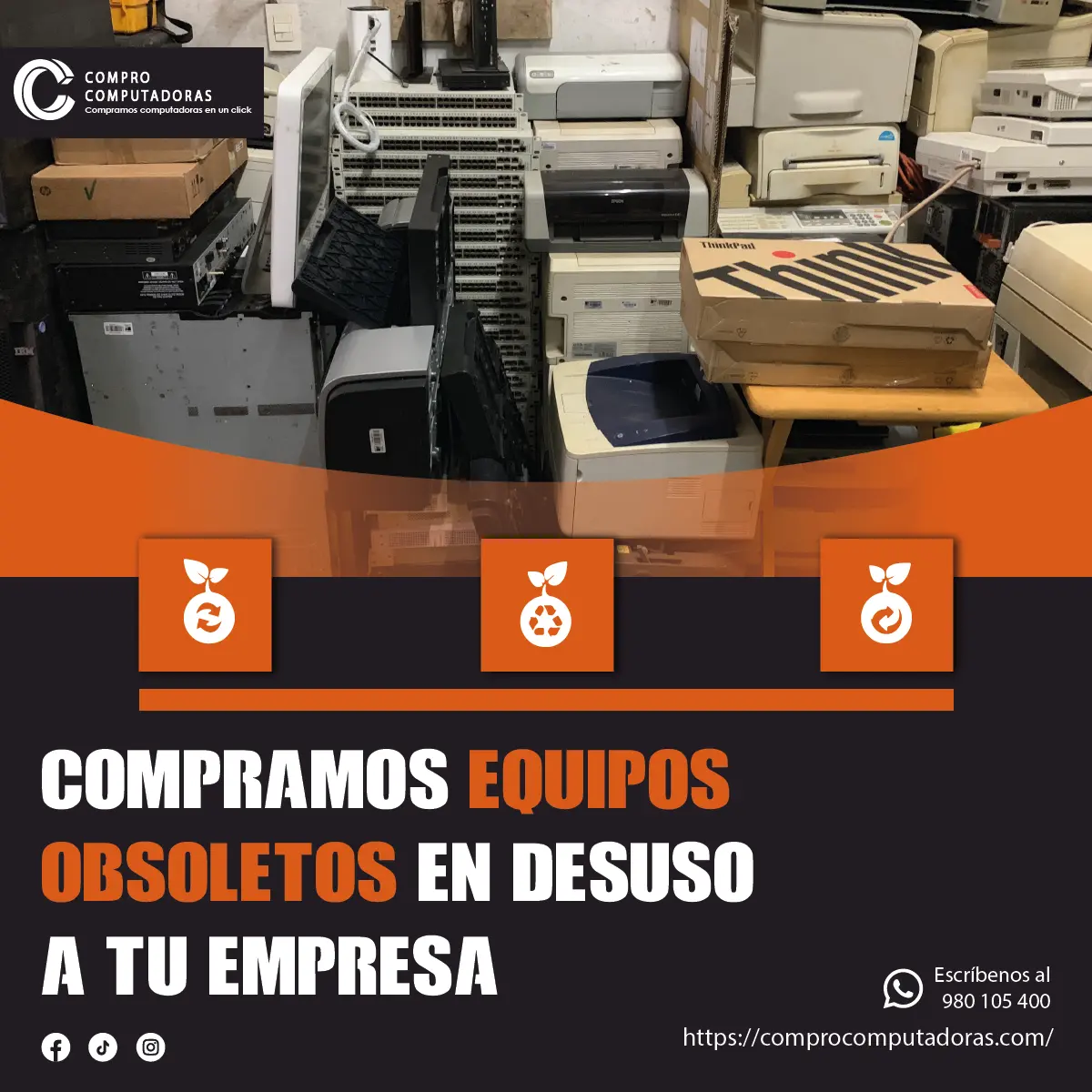 Recibimos computadoras viejas y te pagamos al instante