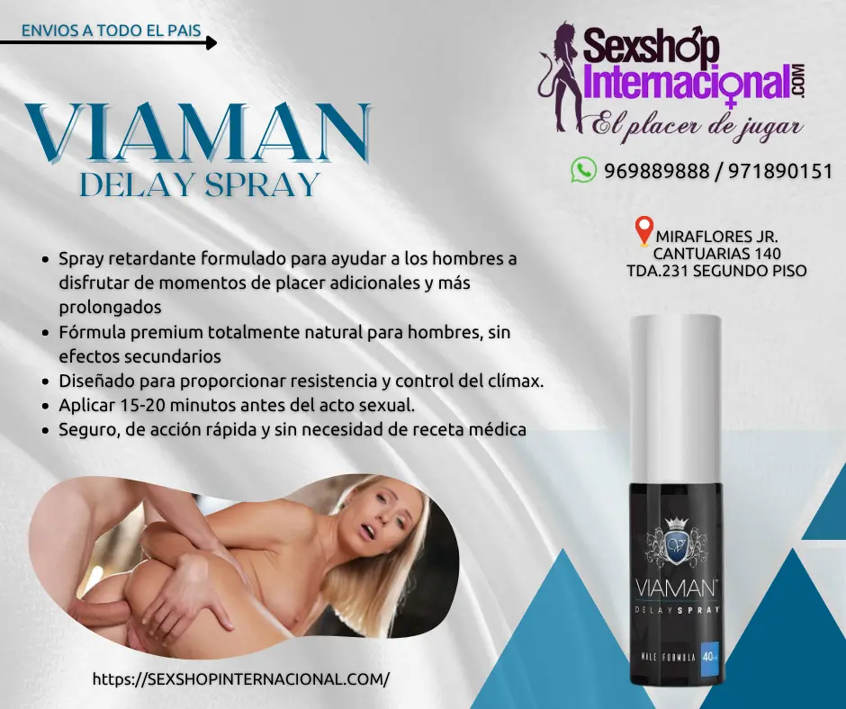 ERECCIONES FUERTES Y PROLONGADOS CON VIAMAN SPRAY RETARDANTE