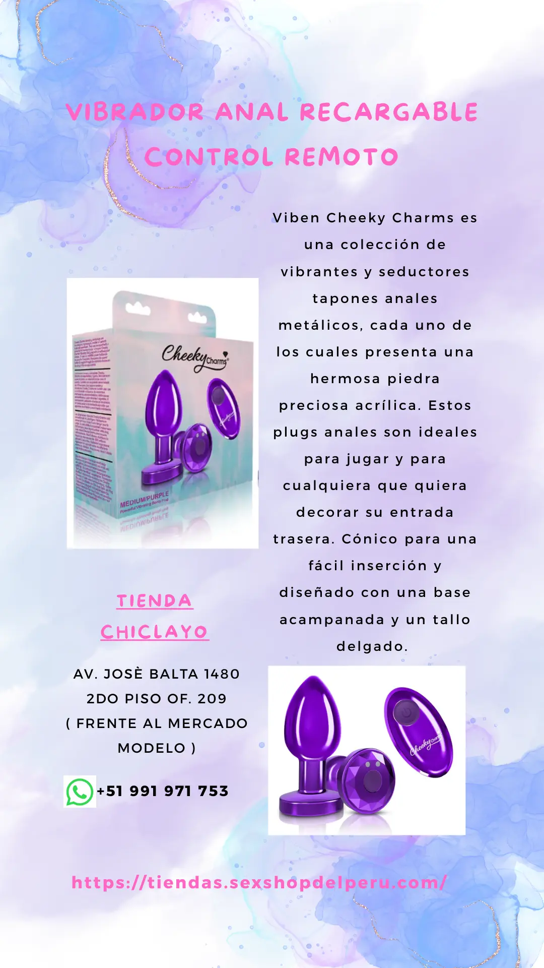  VIBRADOR ANAL RECARGABLE CONTROL REMOTO