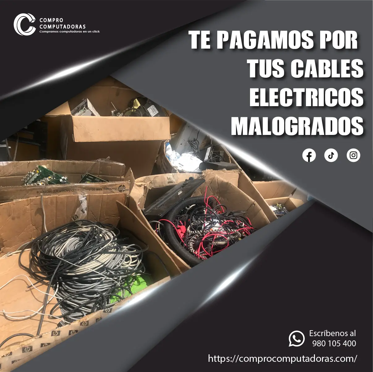 Tienes cables eléctricos en desuso Lo compramos 