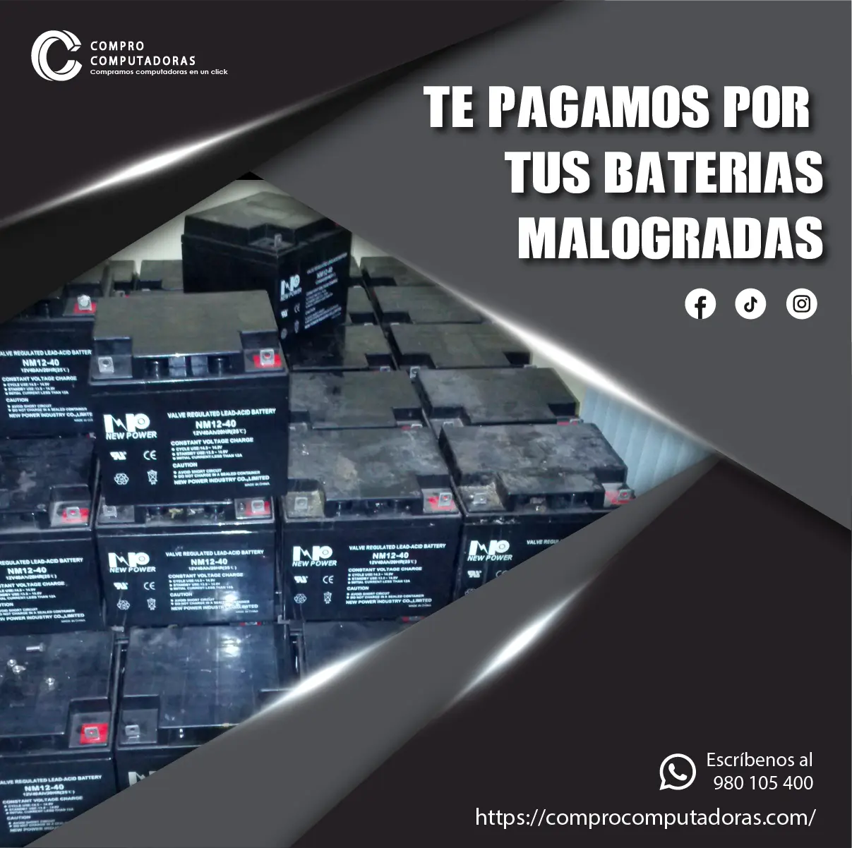 Tienes baterías en desuso Lo compramos 