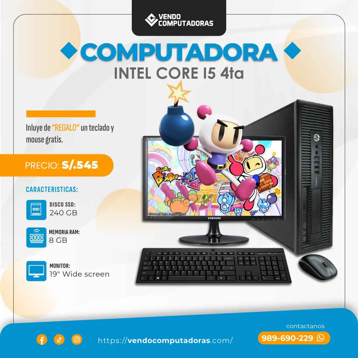 Potente y lista para usar Core i5 4ta 