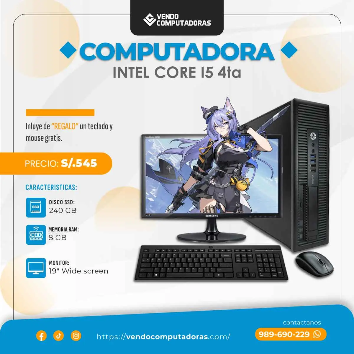 Potente y lista para usar Core i5 4ta 