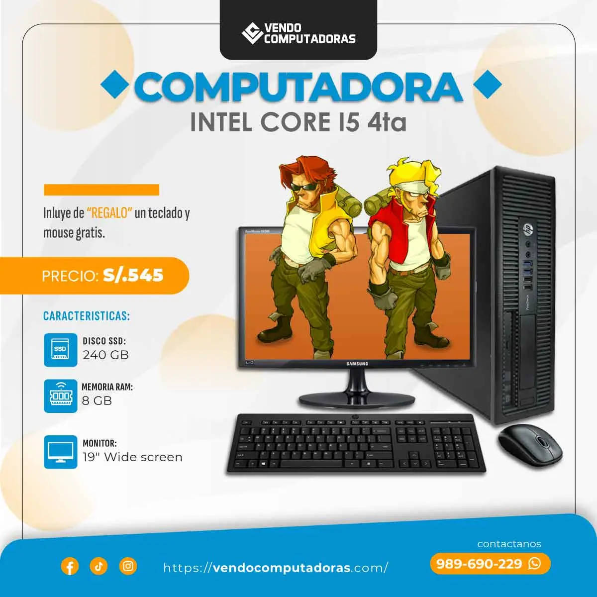 Potente y lista para usar Core i5 4ta 