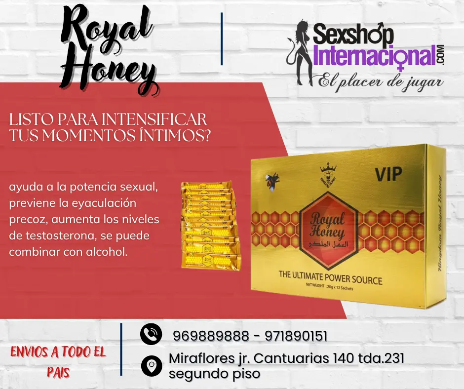 LISTO PARA POTENCIAR TUS ERECCIONES ROYAL HONEY -MIRAFLORES