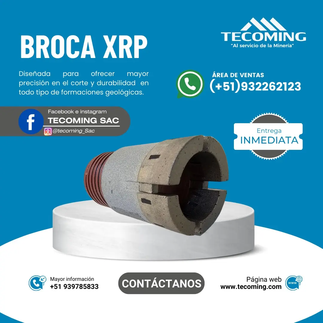 BROCA XRP PARA PERFORACIÓN PRECISA Y RESISTENTE