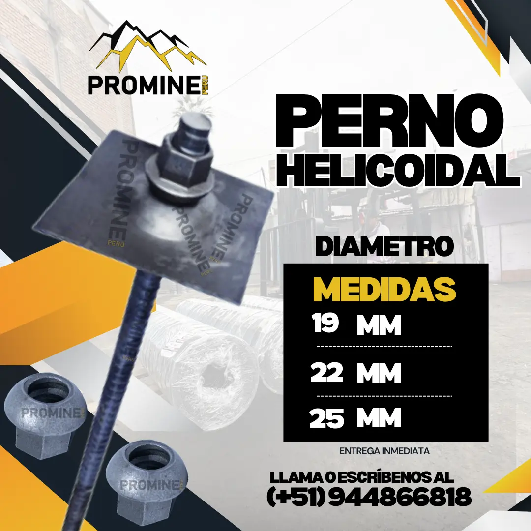 PERNO HELICOIDAL DE ANCLAJE SEGURO PROMINE Sostenimiento
