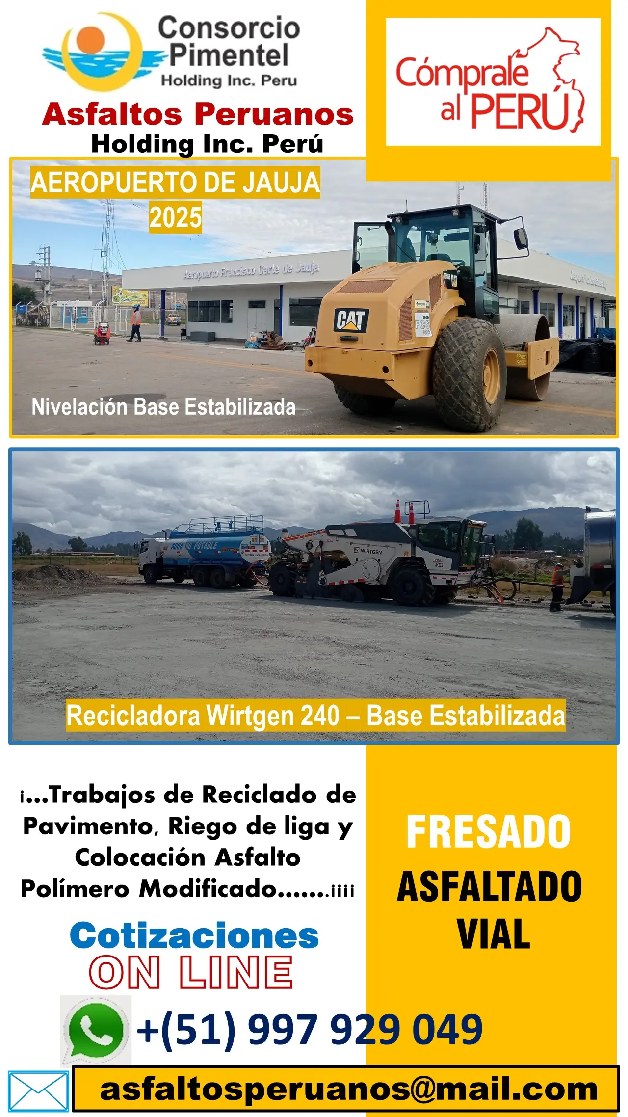 BASE ESTABILIZADA - ASFALTO MODIFICADO CON POLIMEROS PERÚ 