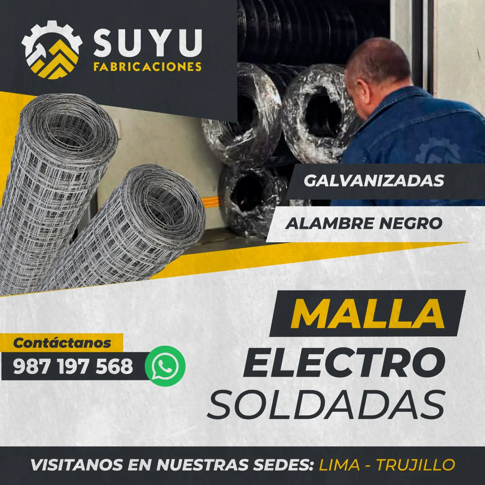 MALLA ALAMBRE NEGRO SUYU FABRICACIONES 